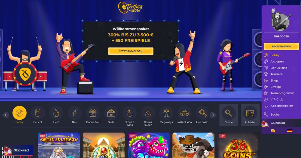 RollingSlots Startseite