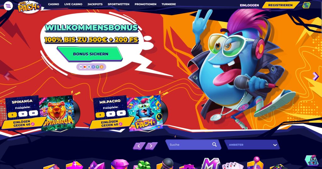 MrPacho Startseite des Online Casinos