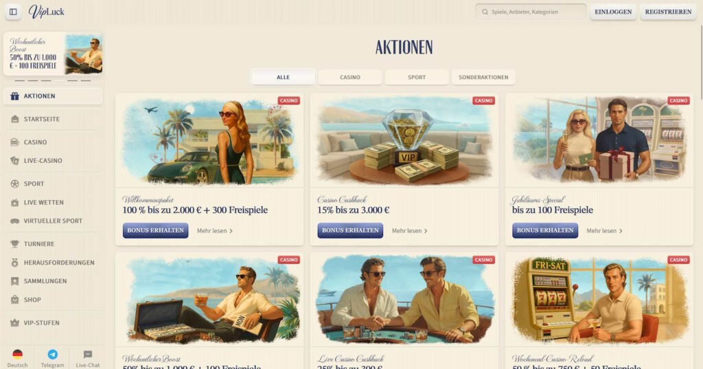 VipLuck Casino Bonus