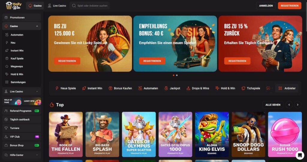 Hollywin Startseite
